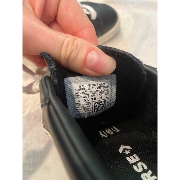 CONVERSE Pro Leather Low Black White Sneakers 167238C Lace Up Unisex M4 W5.5 - Picture 10 of 10